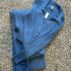 aerie Gotta Jet! Polo Sweater & Sweater Pants Set (NWT)